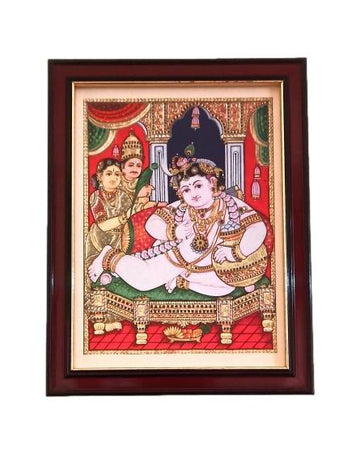 Butter Pot Krishna Antiqe Photo Frame