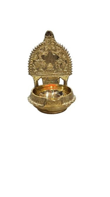 Brass Shanku Chakra Design Kuber Vilaku