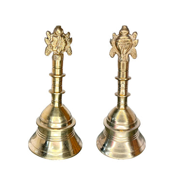 Brass Shankhchakra Bell for Pooja