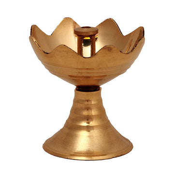 Brass Lotus Design Lamp