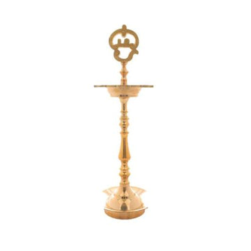 Brass Kuthu Villaku Om Design Lamp