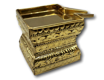 Golden Color Brass Abhishek Patra Tray/Tirumanjana Plate Stand/Somasutra Peetam