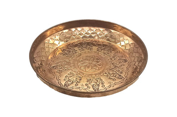 Copper Ashtalakshmi Plate