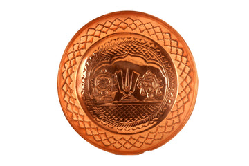 Copper Thenkalai Pooja Plate