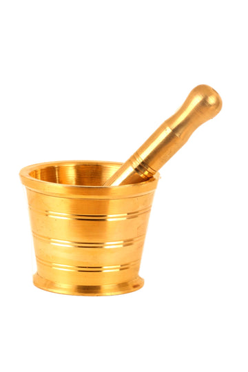 Pure Brass Traditional Mortar & Pestle Ural