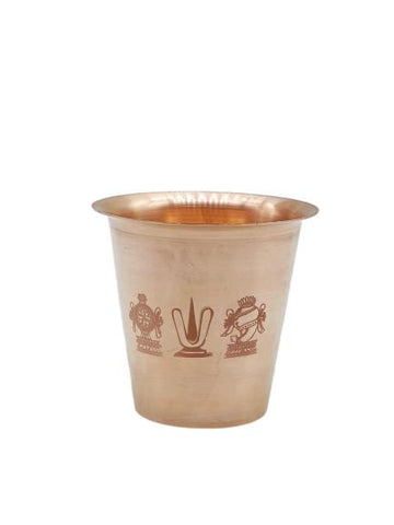 Vadakalai Tiruman Copper Tumbler - 2.5 Inches