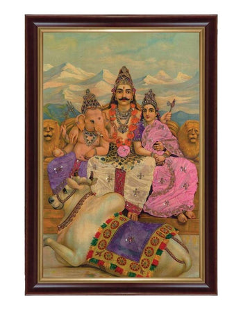 Sivan Parvathi Ganesh Nandhi Antiqe Photo Frame