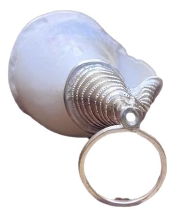 Shanku With Silver Kavacha For Pooja