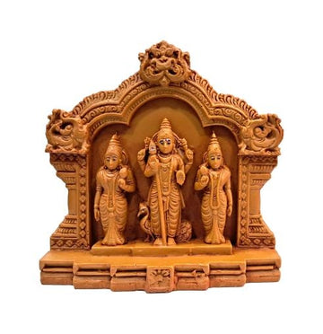 Murugan with Valli Devayanai Wood Finish