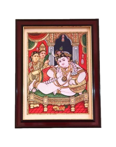 Butter Pot Krishna Antiqe Photo Frame