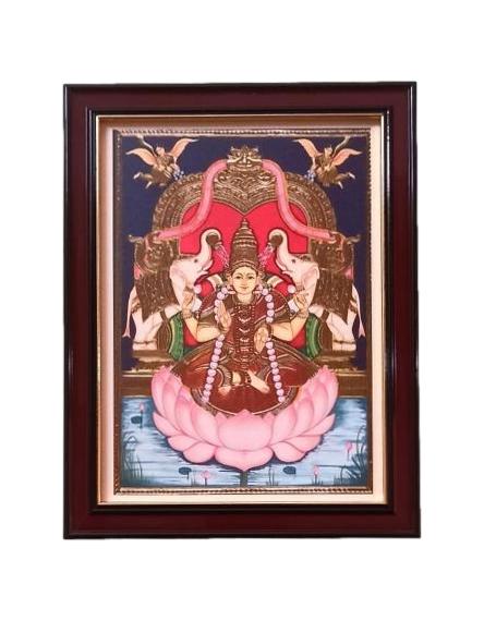 Tanjore Style Sri Gajalakshmi Photo Frame