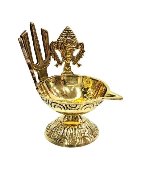 New Design Brass Thiruman Shanku Chakra Lamp