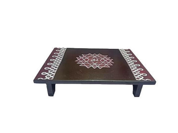 Wooden Deity Stand Rangoli Design