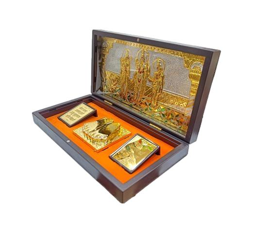 Sri Ram Parivar Gold Plated Padam Box