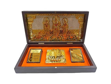 Sri Ram Parivar Gold Plated Padam Box