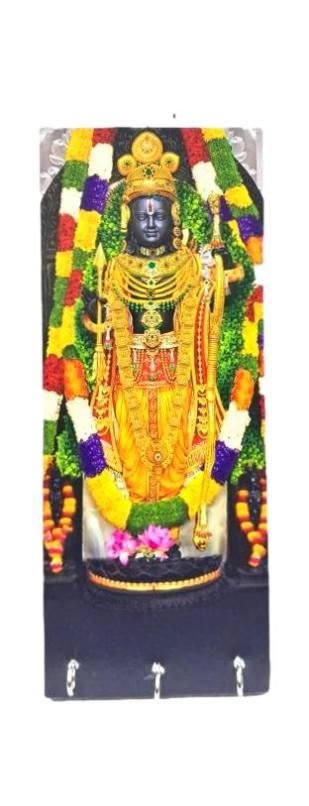 Sri Ram Lalla Wooden Key Holder