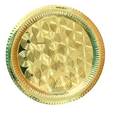 TRADITIONAL HANDCRAFTED BRASS SOLID POOJA THALIKA | THALAM | POOJA PLATE