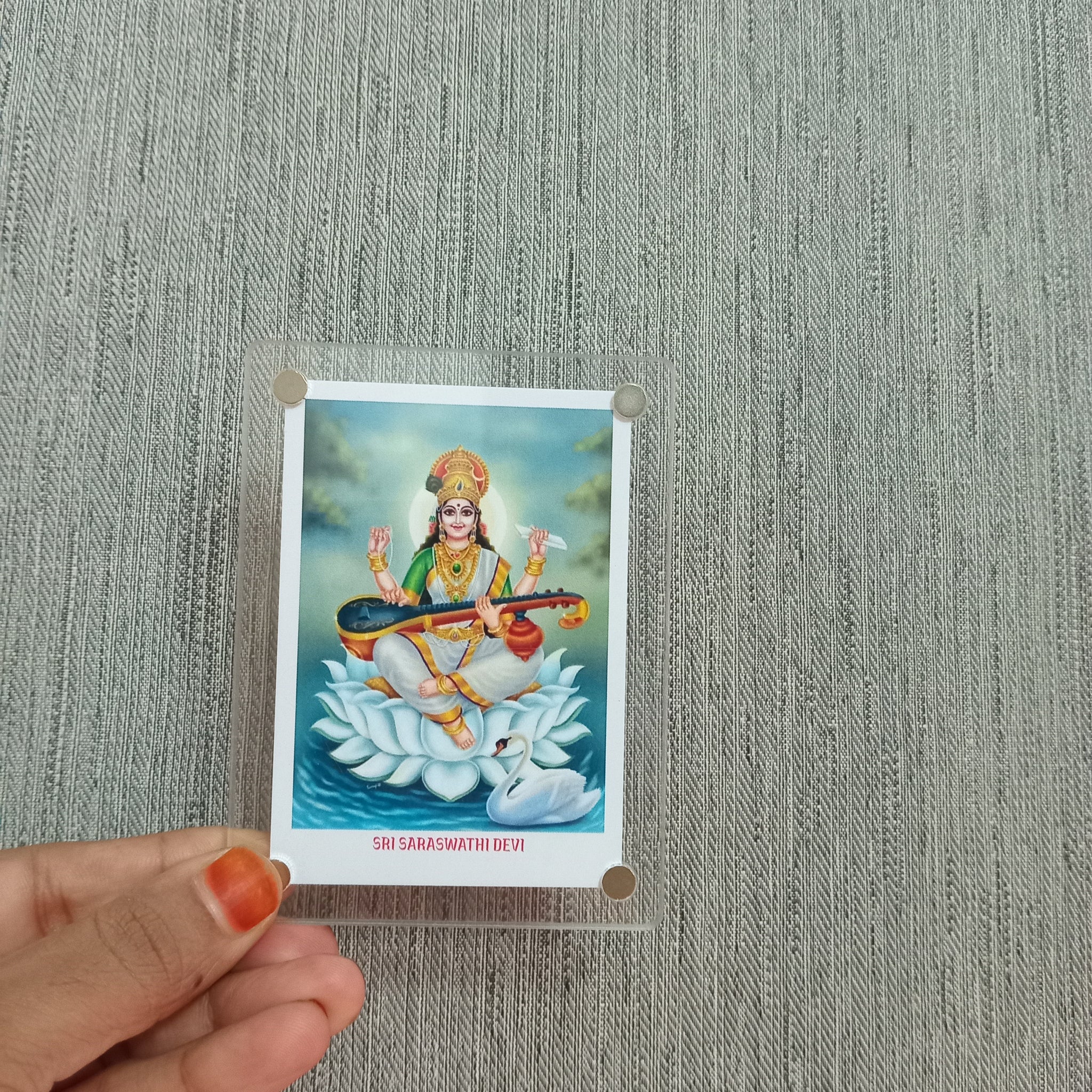 Sri Saraswathi Devi / Fridge Magnet / Return Gift / 5 Variants