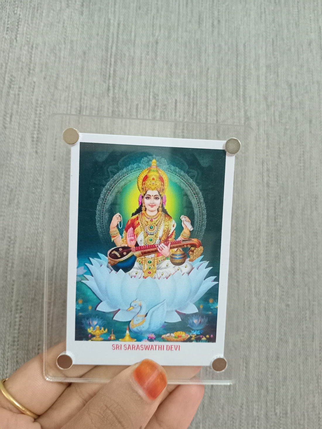 Sri Saraswathi Devi / Fridge Magnet / Return Gift / 5 Variants