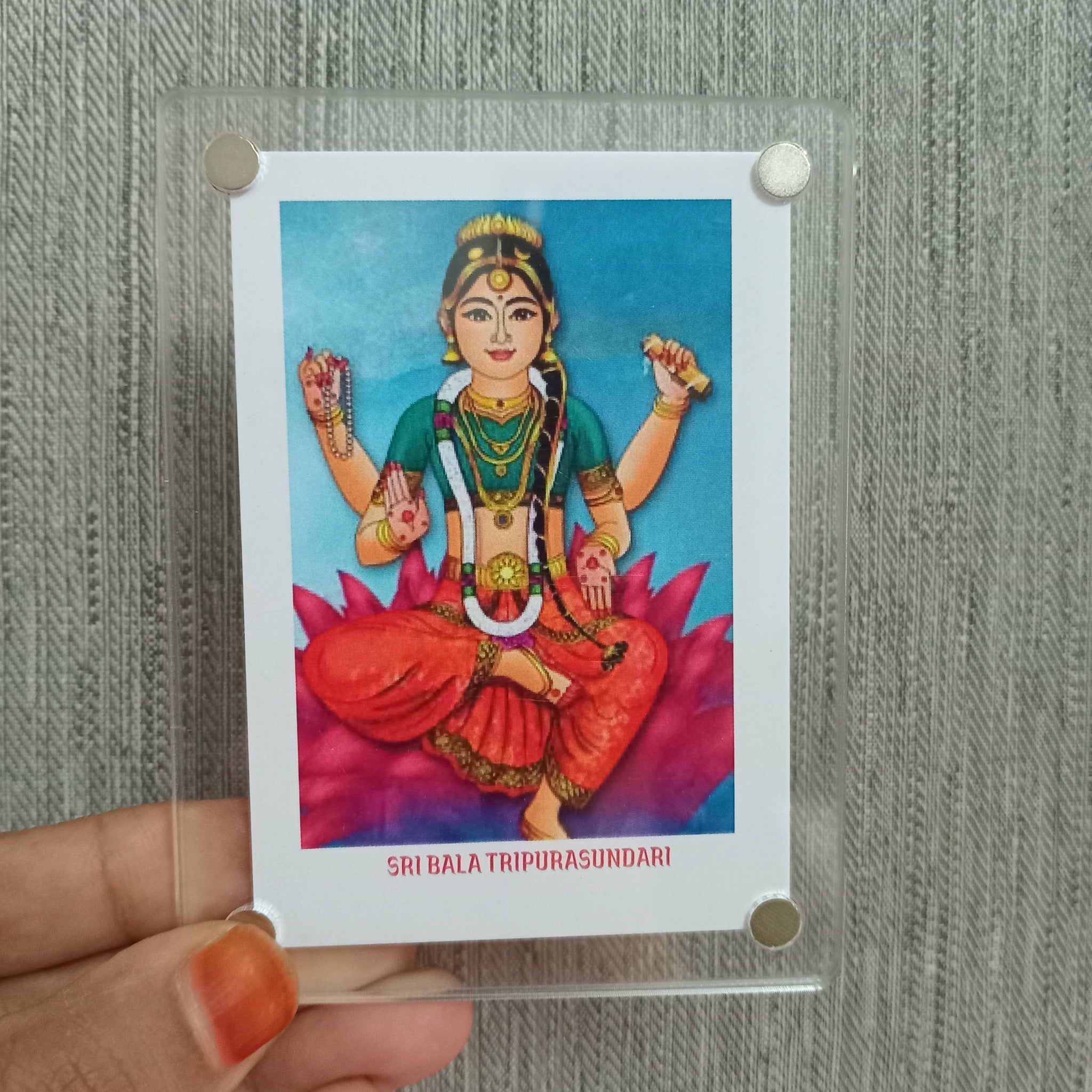 Sri Bala Tripurasundari / Fridge Magnet / Return Gift / 2 Variants