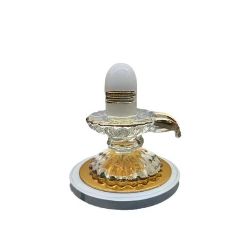 Siva Lingam Gold And White Colour