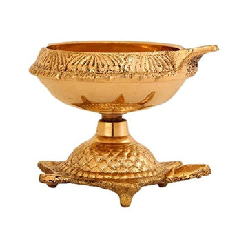 Brass Vastu Lamp/Diya with Stand