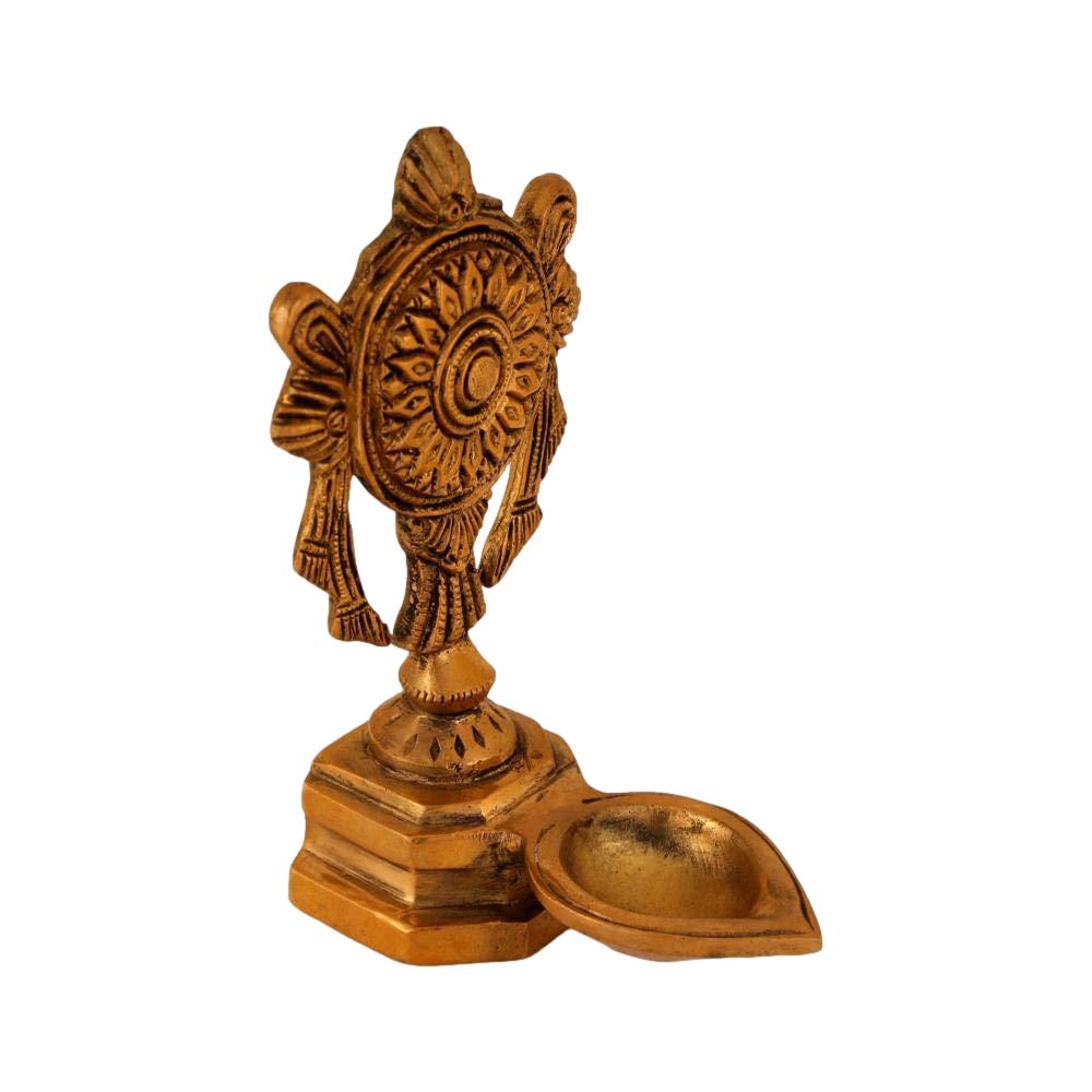 Brass Shanku Chakra Lamp