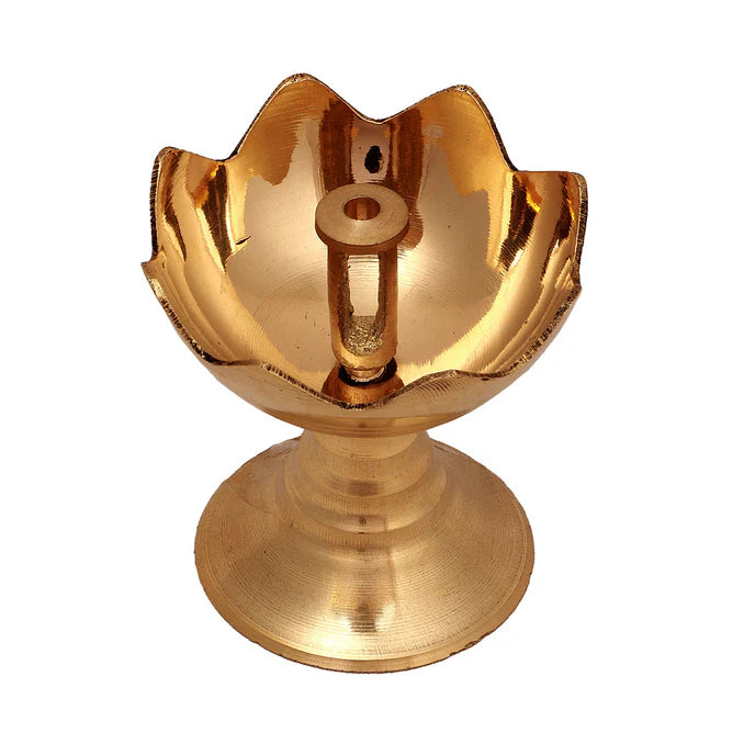 Brass Lotus Design Lamp