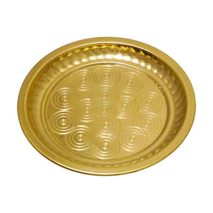 Brass Plate - 9 Inches | Ring Design