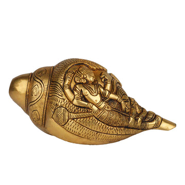 Antique Brass Statue/ Pooja Shankh/ Conch