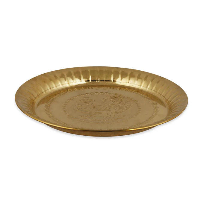 Brass Plate Peacock Design