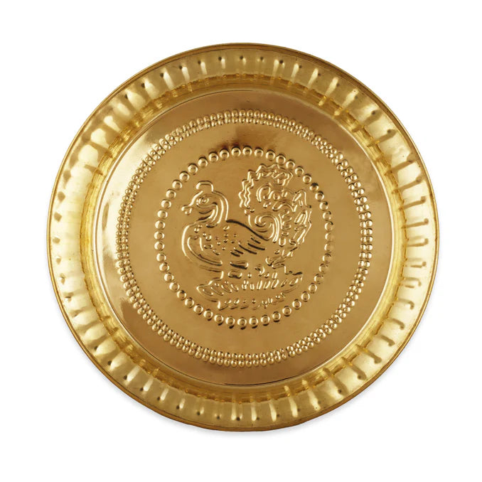 Brass Plate Peacock Design