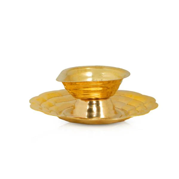 Brass Single Face Vilakku
