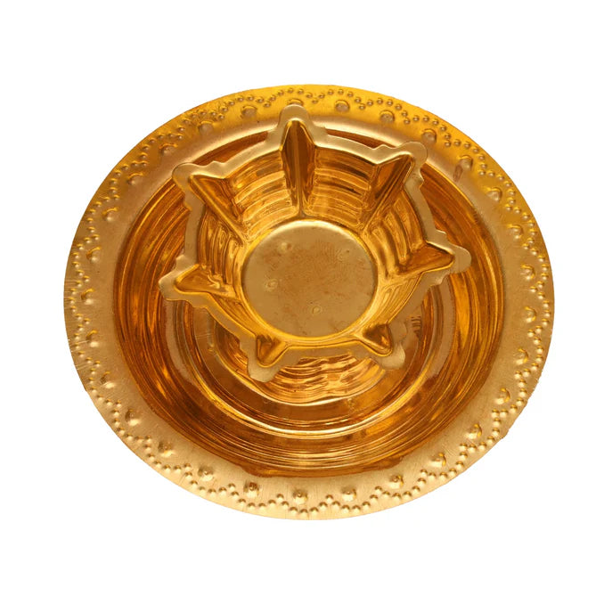 Seven Face Diya With Plate