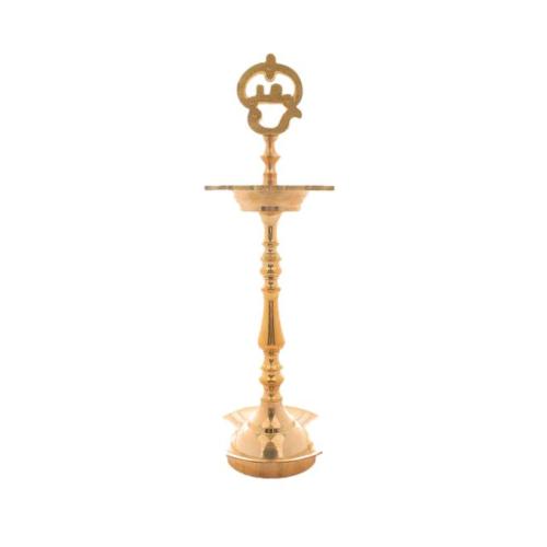 Brass Kuthu Villaku Om Design Lamp