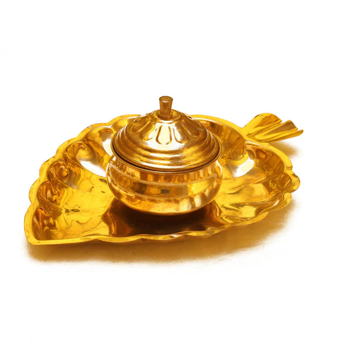 Brass Kumkum Plate