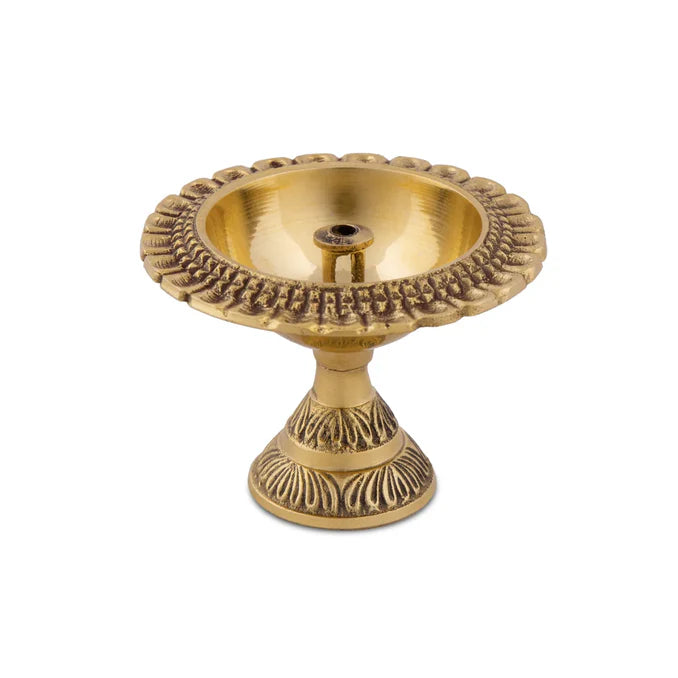 Brass Laxmi Kubera Deepam Round Shape
