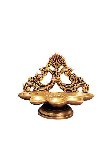 Brass 5 FACE Vilakku With Stand