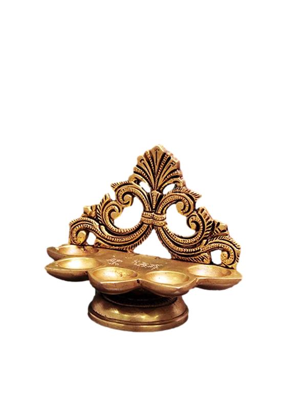 Brass 5 FACE Vilakku With Stand