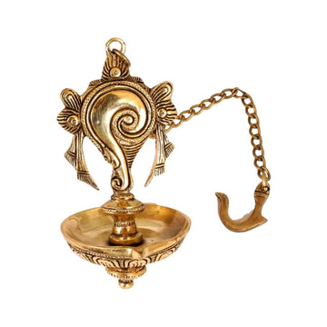 Brass Hanging Shangu Chakra Lamp