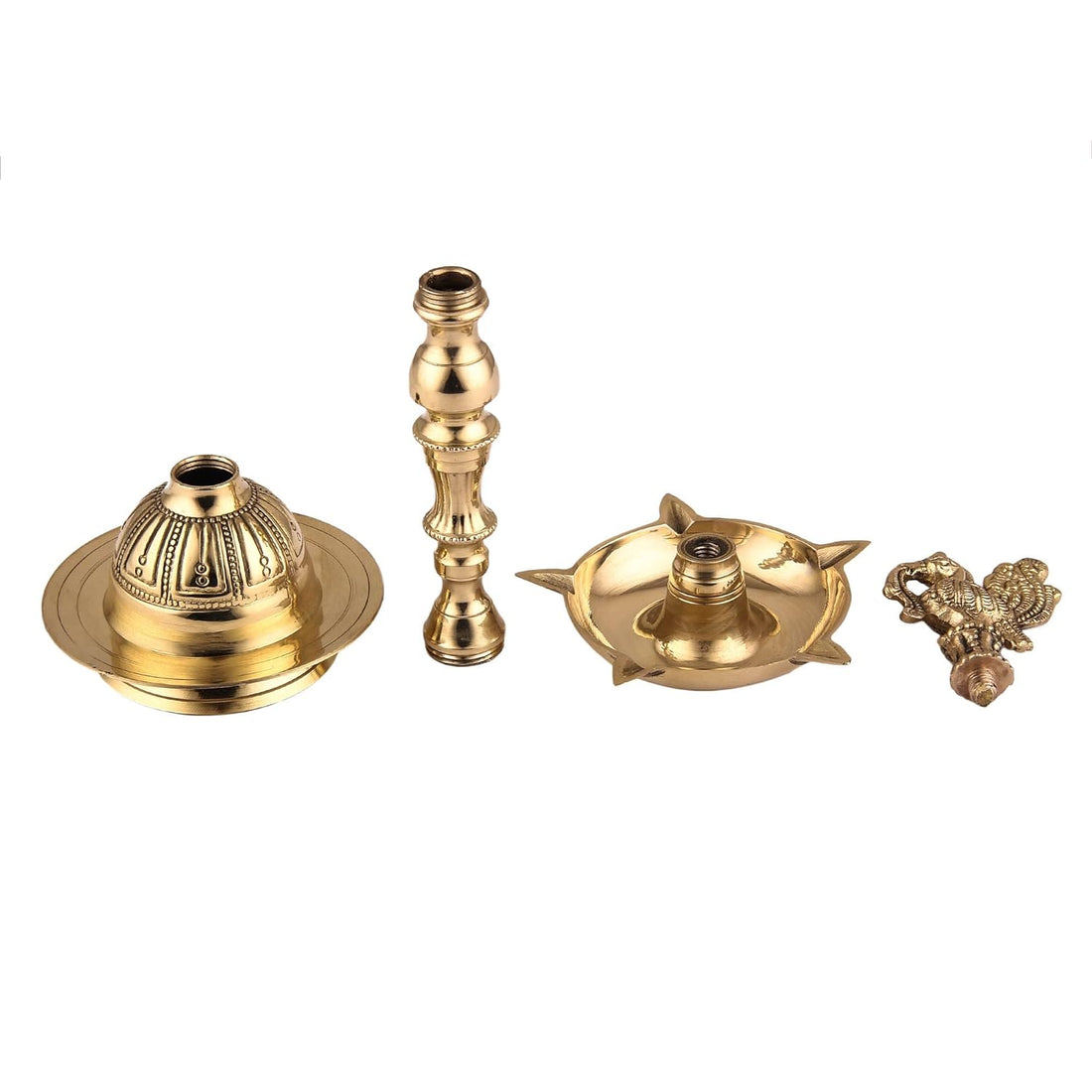 Brass Embossed Diya Traditional Peacock Kuthu vilakku