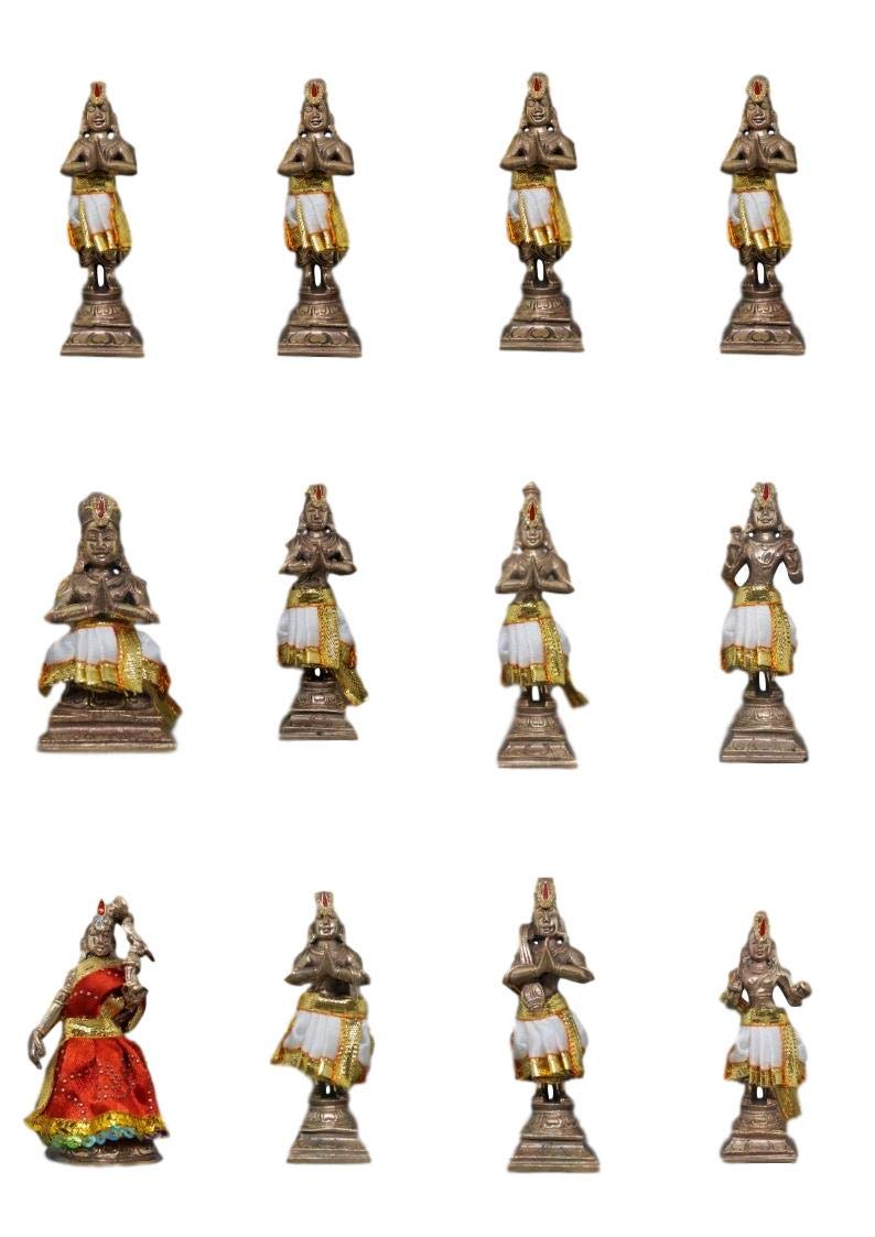 12 Alwars Deity Idol / Panchaloha