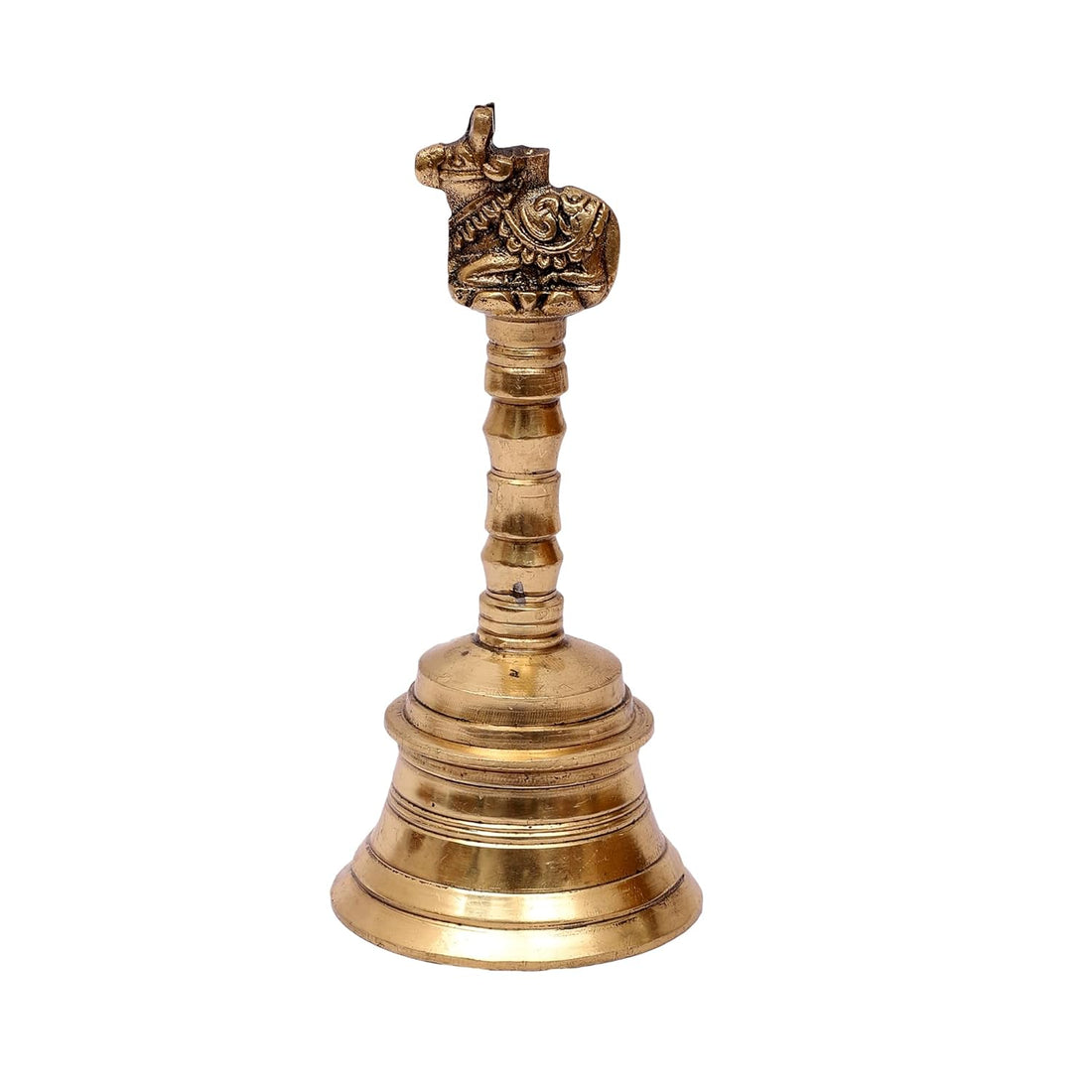 Brass Nandi Design Brass Pooja Hand Bell