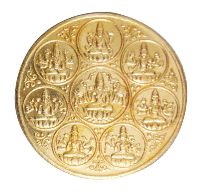 Ashtalakshmi Gold Coated Coin