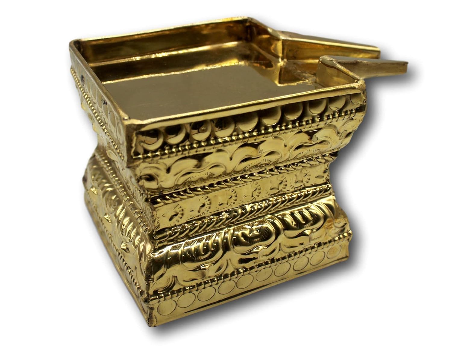 Golden Color Brass Abhishek Patra Tray/Tirumanjana Plate Stand/Somasutra Peetam