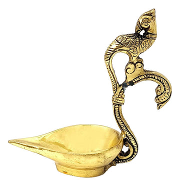 Brass Parrot Diya