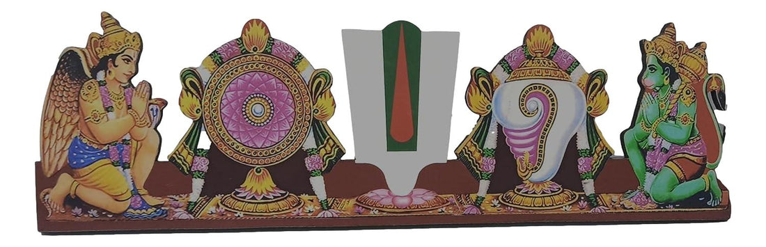 Wood Plywood Thenkalai Thiruman (Multi-Color, 33 cm x 0.8 cm x 9.7 cm)