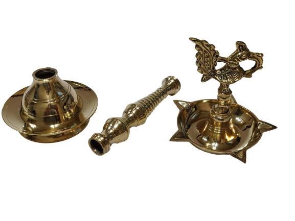 Brass Peacock Diya Oil Lamp