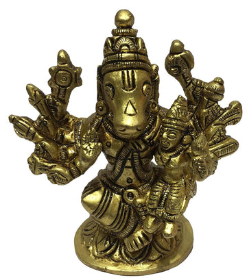 Brass Sri Lakshmi Hayagreevar 10 Hands