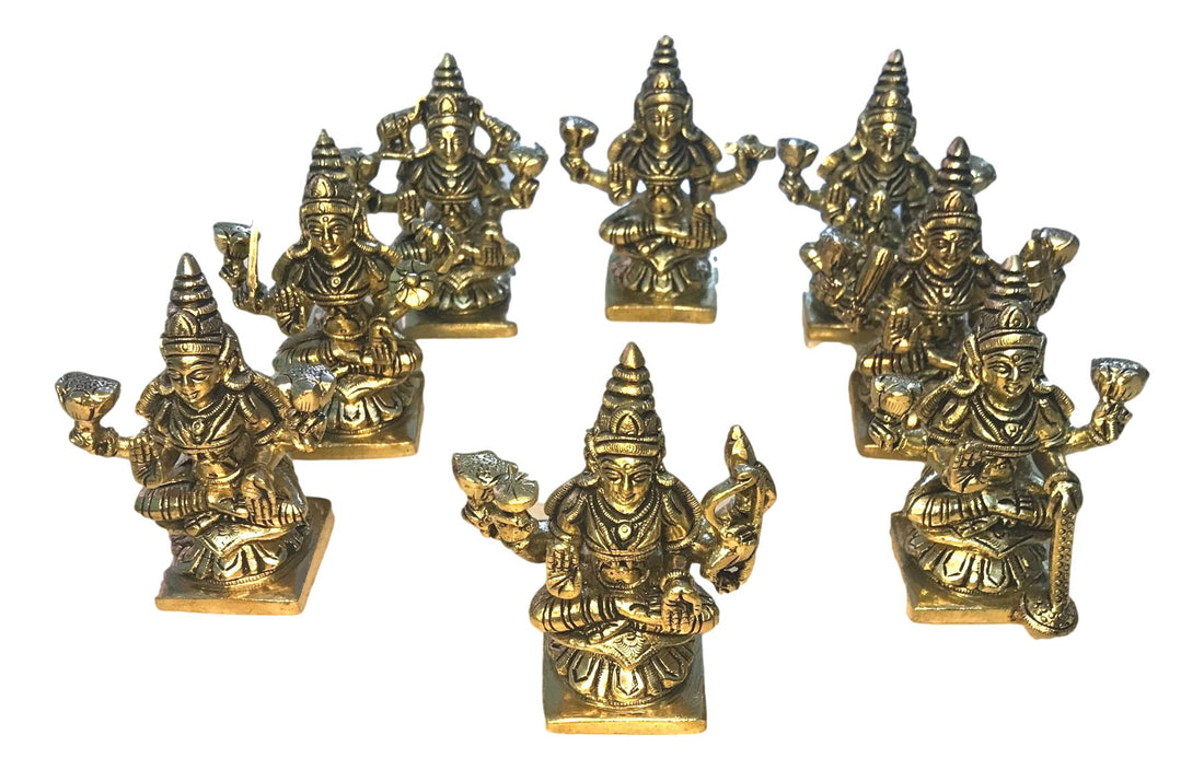 Brass Ashtalakshmi Set 3.5 inch